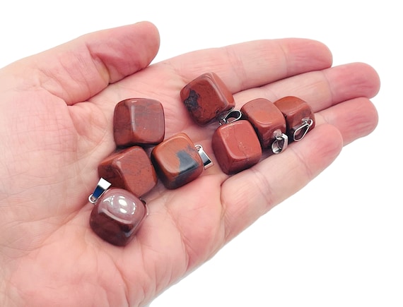 Red Jasper Tumbled Gemstone Pendant - Crystal Pendant - Love Stone Pendant - Pendants of Surprise - NC1053-4