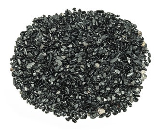 Croustilles de tourmaline noire – Copeaux de pierres précieuses – Chips semi-culbutées en cristal - Cristal en vrac - 2-6mm - CP1082