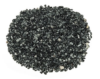 Black Tourmaline Chips – Gemstone Chips – Crystal Semi Tumbled Chips - Bulk Crystal - 2-6mm  - CP1082