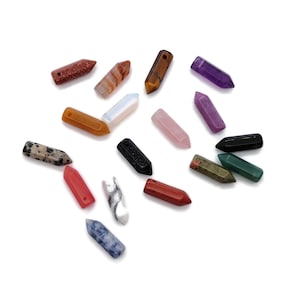 Crystal Point Hole Pendant - Drilled Crystal Point - Natural Gemstone - Stick Point Bead - Healing Stone - NXMIX