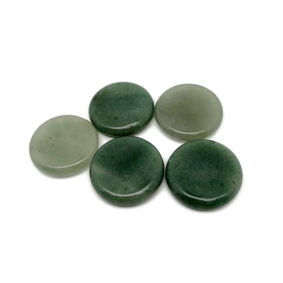 Aventurine Polished Gemstone Pocket Stone - Smooth Meditation Stones - 25mm - FL1107