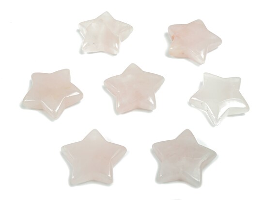 Rose Quartz Star Gemstone – Star Carving Star – Natural Stone – Healing crystal – 3cm – ST1035