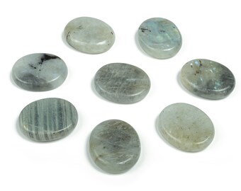 Labradorite Flat Disk - Slab Natural Stone – Flat Stone - Worry Stone - Healing Crystals – 30x25x7 - FL1044