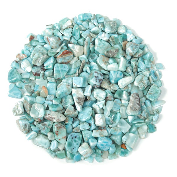 Larimar Chips – Gemstone Chips – Crystal Semi Tumbled Chips - Bulk Crystal - 7-15mm - CP1117