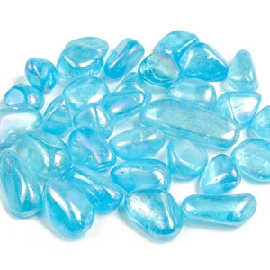 Blue Aura Quartz Tumbled – Aqua Aura Crystal – Healing Stone - TU1161