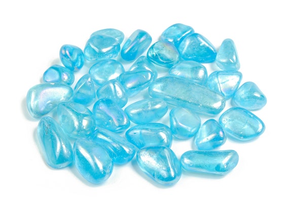 Blue Aura Quartz Tumbled – Aqua Aura Crystal – Healing Stone - TU1161