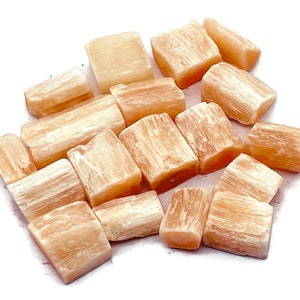 Orange Selenite – Orange Gypsum Selenite - Natural Stone - Chunk Gemstone - Healing Crystal - RA1216