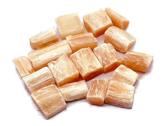 Orange Selenite – Orange Gypsum Selenite - Natural Stone - Chunk Gemstone - Healing Crystal - RA1216