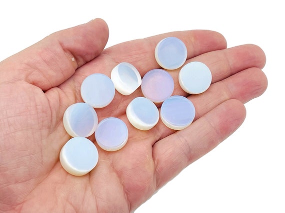 Opalite Gemstone Flat Disk - Crystal Round Coin - Loose Gemstone - Cabochon Gemstone - Handmade Gemstone Round - FL1079