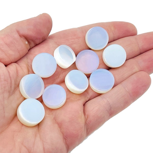 Opalite Gemstone Flat Disk - Crystal Round Coin - Loose Gemstone - Cabochon Gemstone - Handmade Gemstone Round - FL1079