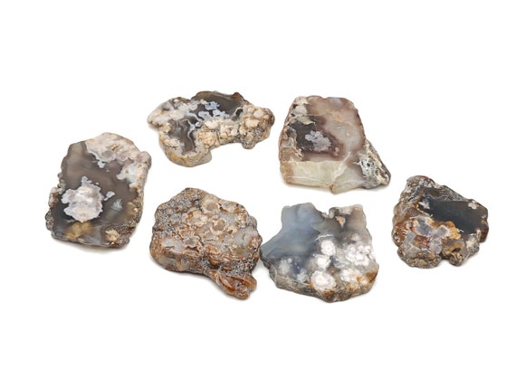 Flower Agate Slab Stone – Natural Cherry Blossom Gemstone – Healing Stone – Home Decor Stones - FL1087