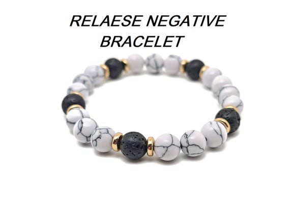 Release Negative Gemstone Bracelet - Handmade Crystal Bracelet - Men&Women Stretchy Bracelet - Gift for Her - Choose Your Bracelet - YY1063