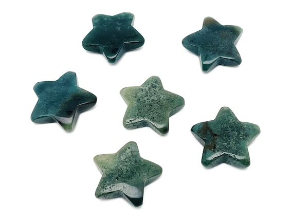 Moss Agate Star Gemstone - Star Gemstone – Healing Stone - Natural Star Gemstone - Star Gemstone - 3cm - ST1055