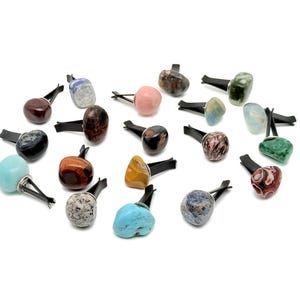 Crystal Car Vent Clips - Driver Protector - Charm Car Accessories - Tumbled Crystals - Healing Crystal - Car Crystal - OTOMIX