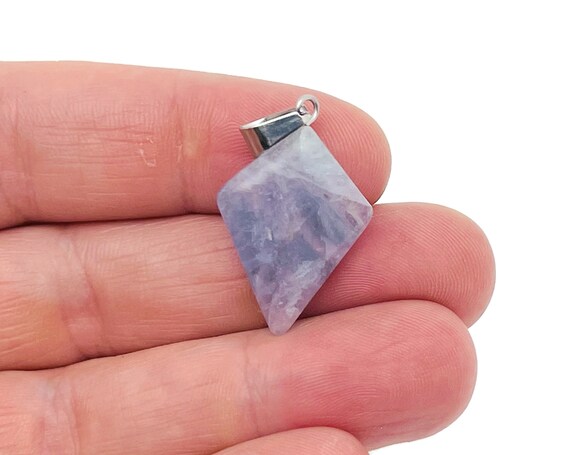 Fluorite Gemstone for Pendant - Triangle Geometric Gemstone Pendant - Natural Gemstone Jewelry - For Women Lucky Pendant - NC1438