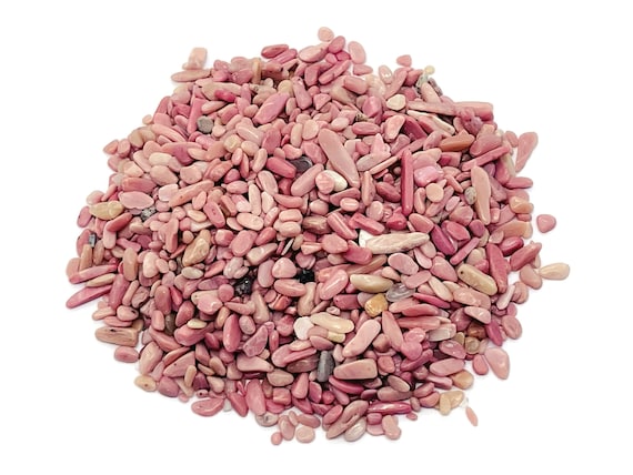 Pink Petrified Wood Chips – Gemstone Chips – Crystal Semi Tumbled Chips - Bulk Crystal - 2-6mm - CP1222