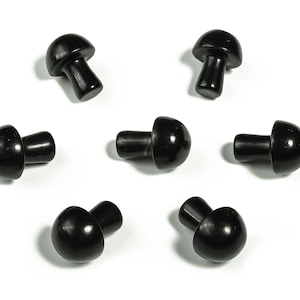 Obsidian Pilz Edelstein – Niedliches Dekor – Natürlicher Obsidian Geschnitzter Pilz – Kristallpilz – Heilpilz – 2cm – MU1014