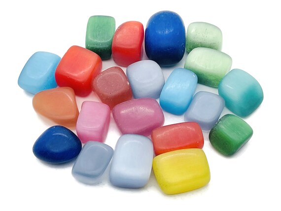Cats Eye Tumbled – Gemstone Cats Eye – Mix Color - Colorful Cats Eye - Bulk Crystal - TU1255