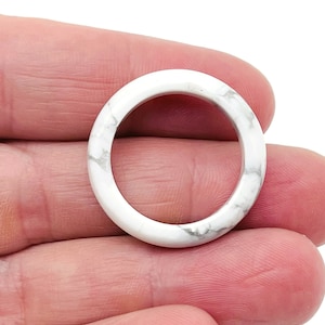 Howlite Ring - Crystal Ring – Natural Howlite - Jewelry Making Supplies - RI1021