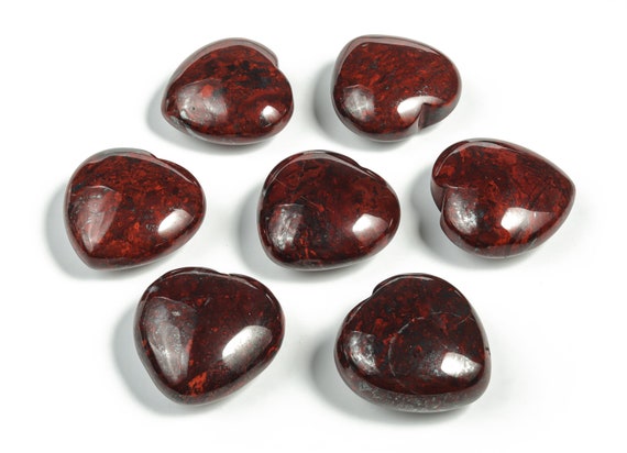 Chicken Blood Jasper Heart Gemstone - Heart Brecciated Jasper Gemstone –Crystal Gemstone –Natural Heart Gemstone - 4cm - HE1230