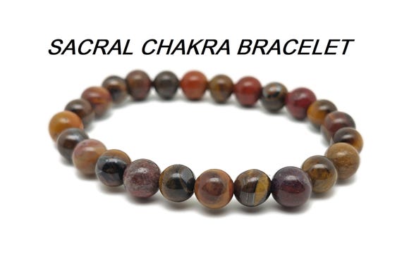 Sacral Chakra Gemstone Bracelet - Handmade Crystal Bracelet - Men&Women Stretchy Bracelet - Gift for Her - Choose Your Bracelet - YY1045