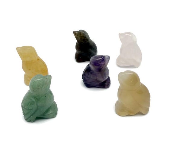 Crystal Bird Figure - Gemstone Decor - Handmade Carved Animal - Energy Stone - Protection Symbol - ANMIX28