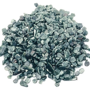 Seraphinite Chips – Gemstone Chips – Crystal Semi Tumbled Chips - Bulk Crystal - 2-6mm - CP1231