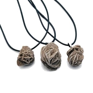 Desert Rose Selenite Necklace – Desert Rose Stone – Natural Selenite Stone – Desert Stone Charm - NC1239 image 2