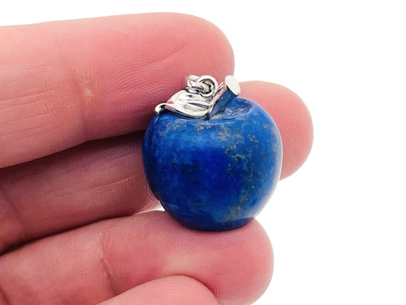 Lapis Lazuli Crystal Apple Pendant - Crystals Pendant Healing - Mini Crystal Pendant - Gifts - NC1230