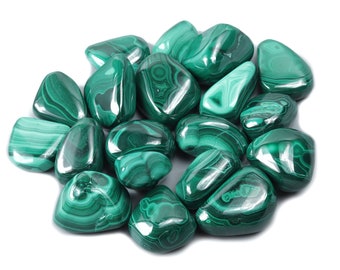 Malachite Tumbled Stone - A++ Malachite Gemstone - Loose Gemstone –Green Natural Gemstone - Green Gemstone - TU1221