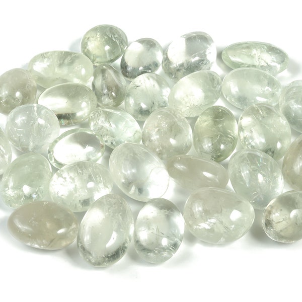 Prasiolite Tumbled Stone - Green Amethyst Tumble Stone – Green Amethyst Crystal Stone – TU1040