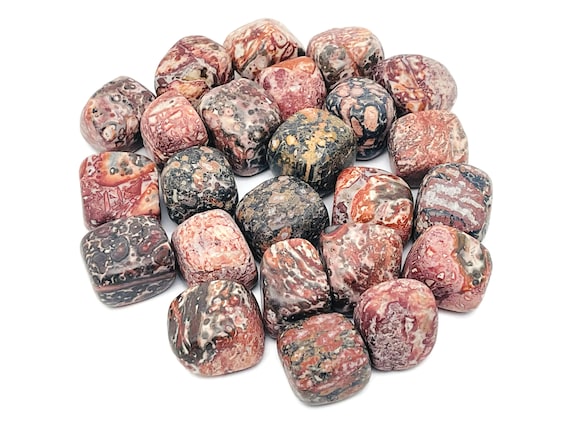 Leopard Skin Jasper Tumbled Stone – Meditation Stone – Empowerment Stone – Shaman Stone – Jaguar Stone – TU1237