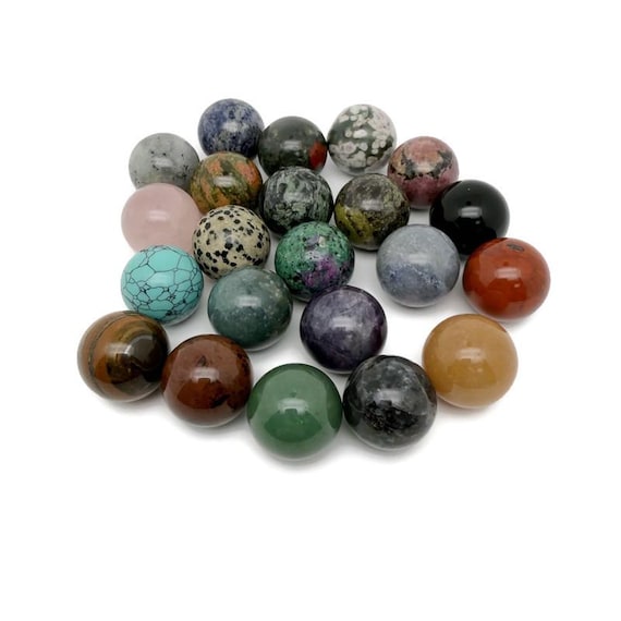 Natural Crystal Sphere – Healing Crystal Balls for Home – 25mm - MIXSP1