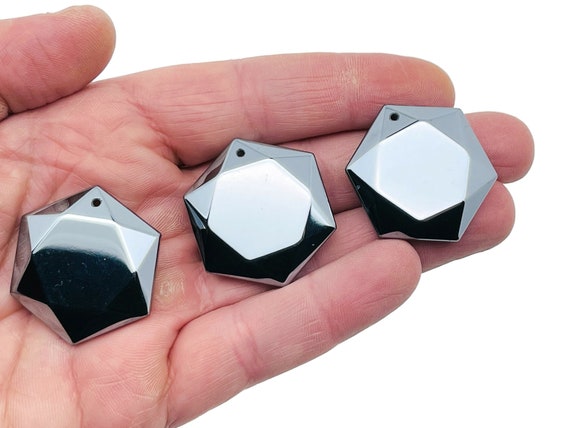 Terahertz Hole Gemstone Pendant – Natural Terahertz Pendant Stone – Hole Terahertz – Jewelry Making – NC1275