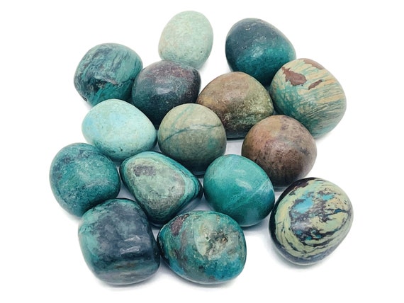 Chrysocolla Tumbled Stone  – Chrysocolla Crystal – Loose Gemstones - Natural Chrysocolla - TU1192