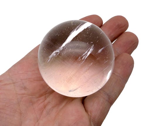 White Smelting Sphere Stone A++ – Crystal Ball - Healing Crystal Stones – Crystal Décor – 40-50mm - BA1056