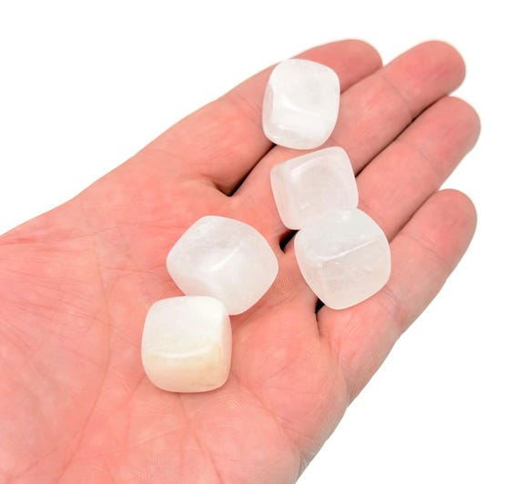 Clear Quartz Cube Tumbled Stone - Crystal Lovers - Polished Cube - Crystals - Tumbled Crystal Cube Carving - FL1096