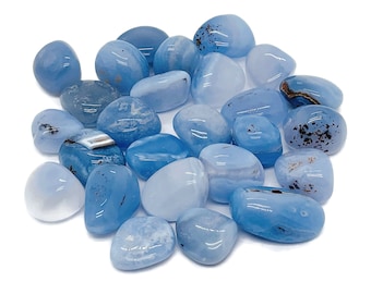 Blue Lace Agate Tumbled Stone - Blue Lace Agate Gemstone - Natural Gemstone - Blue Lace Agate Stone - TU1100