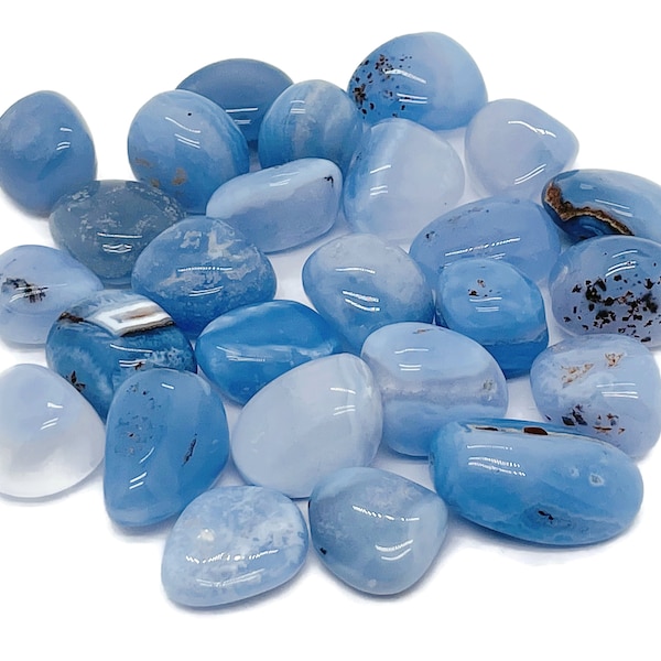 Blue Lace Agate Tumbled Stone - Blue Lace Agate Gemstone - Natural Gemstone - Blue Lace Agate Stone - TU1100