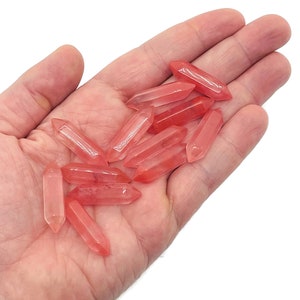 Cherry Quartz Terminated Carved Point – Point Small Crystal Point – Crystal Pendant - 33mm -PO1010