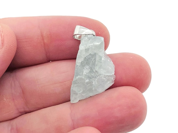 Fluorite Raw Crystal Pendant - Crystals Pendant Healing - Drilled Crystal - Gifts - NC1118