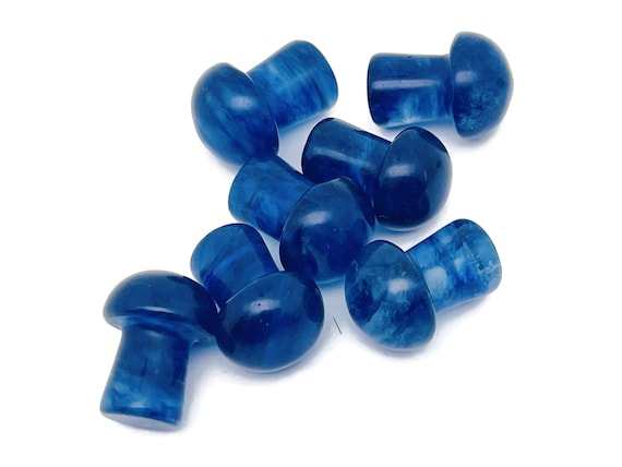 Blue Quartz Mushroom Gemstone – Crystal Carving – Crystal Mushroom – Natural Stone Mushroom Carving – 2cm – MU1042