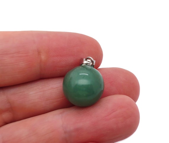 Aventurine Crystal Ball Pendant - Ball Charm Whith Brass - Crystal Round Ball Pendant - Jewelry Making - Healing Crystal - NC1366