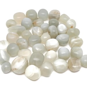 Green Moonstone Tumbled Stone - Moonstone Healing - Loose Stones - Bulk Crystals - Gift for Her - TU1323