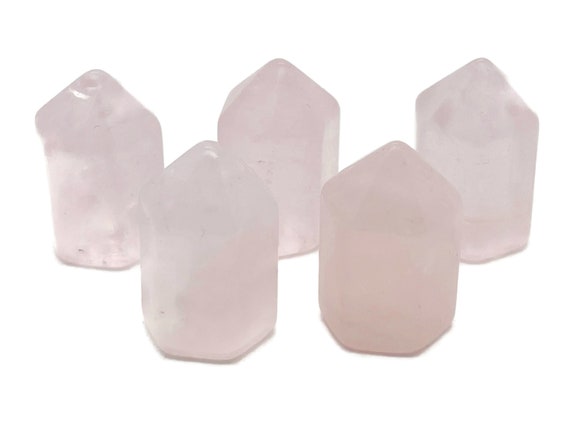 Rose Quartz Obelisk Tower – Gemstone Tower – Tower Crystal – Hand Carved Crystal Point – Healing Crystal – 25mm – TW1075
