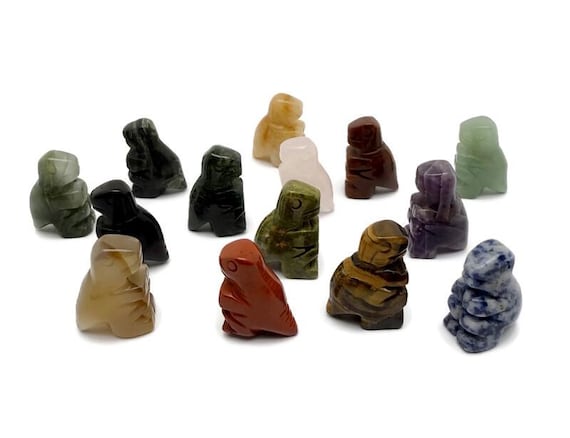 Crystal T-Rex Dinosaur Figure - Gemstone Decor - Handmade Carved Animal - Energy Stone - Protection Symbol - ANMIX30