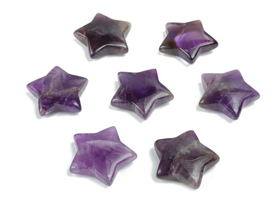 Amethyst Star Gemstone – Amethyst Crystal Star Charm – Amethyst Star Carving – Reiki Meditation– Healing Crystal – 3cm –ST1042