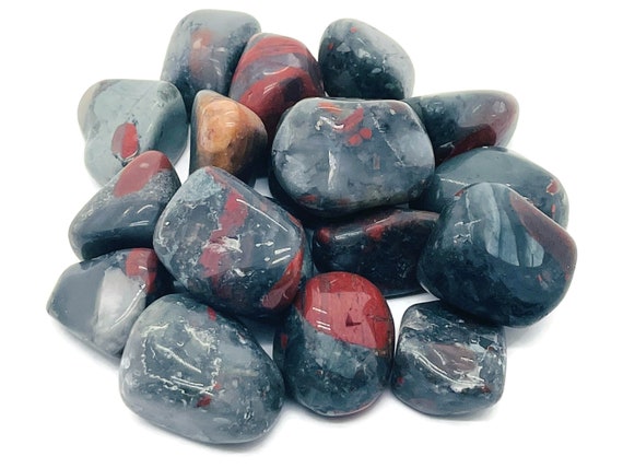 African Bloodstone Tumbled Stone - African Bloodstone Tumbled Stone - African Bloodstone Quartz Gemstone  – TU1136