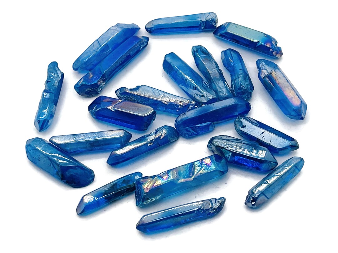 Dark Blue Aura Quartz Point Gemstone Point Dark Blue Aura Stone dark Blue Aura Gemstone Loose