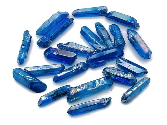 Dark Blue Aura Quartz Point Gemstone - Point Dark Blue Aura Stone –Dark Blue Aura Gemstone - Loose Gemstone - RA1234